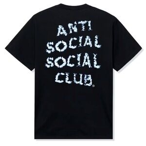Anti Social Social Club Black Tee with White Text (M)